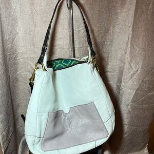 orYANY Adele Seafoam Pebbled Leather Hobo Shoulder Bag Purse